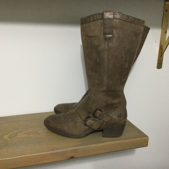 BORN Leather Brown Tall Boots Size 9.5 - Picture 7 of 9